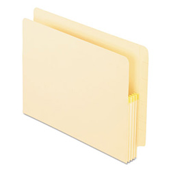 Manila Drop Front Shelf File Pockets with Rip-Proof-Tape Gusset Top, 3.5" Expansion, Letter Size, Manila, 25/Box