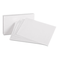 Unruled Index Cards, 4 x 6, White, 100/Pack