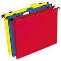 2-in-1 Colored Poly Folders with Built-in Tabs, Letter Size, 1/3-Cut Tabs, Assorted Colors, 10/Pack