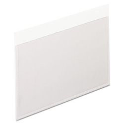 Self-Adhesive Pockets, 3 x 5, Clear Front/White Backing, 100/Box