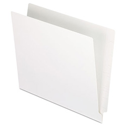 Colored End Tab Folders with Reinforced Double-Ply Straight Cut Tabs, Letter Size, 0.75" Expansion, White, 100/Box