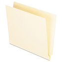 Manila End Tab Folders, 9.5" High Front, Straight 1-Ply Tabs, Letter Size, Manila, 100/Box