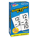 Skill Drill Flash Cards, Subtraction, 3 x 6, Black and White, 91/Pack