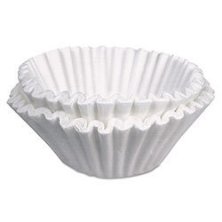 Commercial Coffee Filters, 6 gal Urn Style, Flat Bottom, 36/Cluster, 7 Clusters/Carton