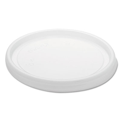 Non-Vented Cup Lids, Fits 6 oz Hot Cups/2 oz to 4 oz Food Containers, Plastic, Translucent, 1,000/Carton