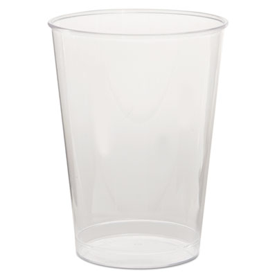 Comet Plastic Tumbler, Tall, 7 oz, Clear, 25/Pack, 20 Packs/Carton