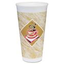 Cafe G Foam Hot/Cold Cups, 20 oz, Brown/Red/White, 500/Carton