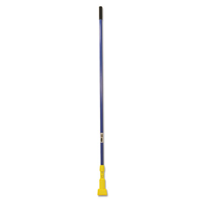 Gripper Fiberglass Mop Handle, 1" dia x 60", Blue/Yellow