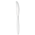 Guildware Extra Heavyweight Plastic Cutlery, Knives, White, Bulk, 1,000/Carton