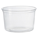 Deli Containers, 16 oz, Clear, Plastic, 50/Pack, 10 Packs/Carton