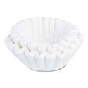 Commercial Coffee Filters, 32 Cup Size, Flat Bottom, 50/Cluster, 10 Clusters/Pack