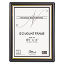 Ez Mount Document Frame With Trim Accent And Plastic Face, Plastic, 8.5 X 11 Insert, Black/gold, 18/carton