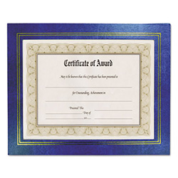 Leatherette Document Frame, 8.5 x 11, Blue, Pack of Two