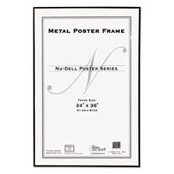 Metal Poster Frame, Plastic Face, 24 x 36, Black