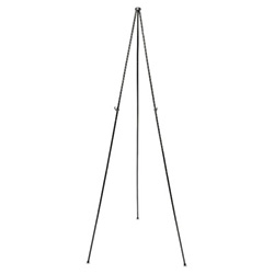 Full Size Instant Easel, 62.38" Maximum Height, Steel, Black