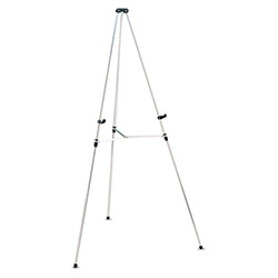 Lightweight Telescoping Tripod Easel, 38" to 66" High, Aluminum, Silver