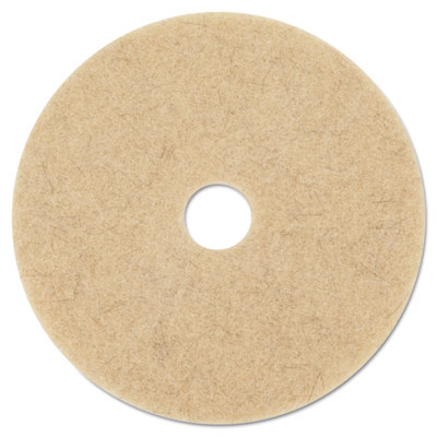 Ultra High-Speed Natural Blend Floor Burnishing Pads 3500, 27" Diameter, Tan, 5/Carton