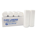 High-Density Commercial Can Liners, 7 gal, 6 mic, 20" x 22", Clear, Perforated Roll, 50 Bags/Roll, 40 Rolls/Carton