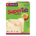 SuperTab Top Tab File Folders, 1/3-Cut Tabs: Assorted, Letter Size, 0.75