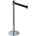 Adjusta-Tape Crowd Control Stanchion Posts Only, Polished Aluminum, 40" High, Silver, 2/Box