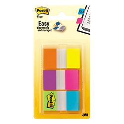 Page Flags in Portable Dispenser, Assorted Brights, 60 Flags/Pack