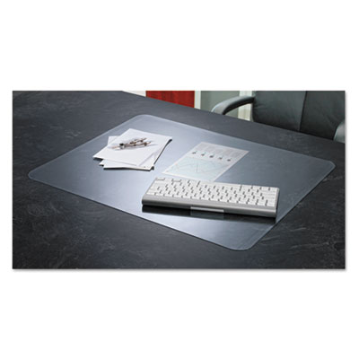 KrystalView Desk Pad with Antimicrobial Protection, Matte Finish, 24 x 19,  Clear