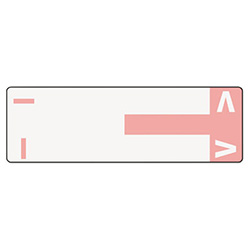 AlphaZ Color-Coded First Letter Combo Alpha Labels, I/V, 1.16 x 3.63, Pink/White, 5/Sheet, 20 Sheets/Pack