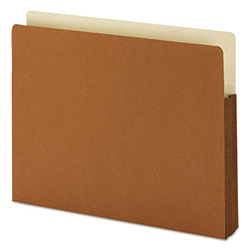 Redrope Drop-Front File Pockets with Fully Lined Gussets, 1.75" Expansion, Letter Size, Redrope, 25/Box