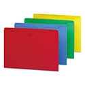 Colored File Jackets with Reinforced Double-Ply Tab, Straight Tab, Letter Size, Assorted Colors, 100/Box