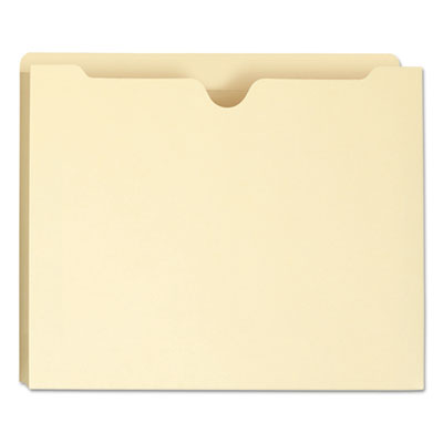 Manila File Jackets, 2-Ply Straight Tab, Letter Size, Manila, 50/Box