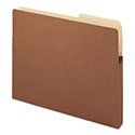 Redrope Drop Front File Pockets with 2/5-Cut Guide Height Tabs, 1.75" Expansion, Letter Size, Redrope, 25/Box