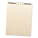 File Backs with 2" Capacity Prong Fasteners, 1 Divider, 1 Fastener, Letter Size, Manila, 100/Box