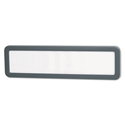 Recycled Cubicle Nameplate with Rounded Corners, 9 x 2.5, Charcoal