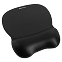 Gel Mouse Pad with Wrist Rest, 9.62 x 8.25, Black