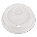 Dome Drink-Thru Lids, Fits 12 oz. & 16 oz. Paper Hot Cups, White, 100/Pack