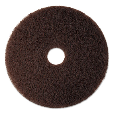 Low-Speed High Productivity Floor Pad 7100, 17" Diameter, Brown, 5/carton