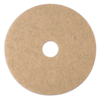 Ultra High-Speed Natural Blend Floor Burnishing Pads 3500, 20" Diameter, Tan, 5/Carton