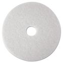 Low-Speed Super Polishing Floor Pads 4100, 27" Diameter, White, 5/Carton