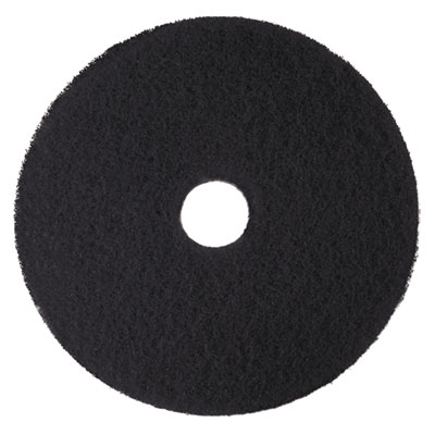 Low-Speed High Productivity Floor Pads 7300, 21" Diameter, Black, 5/Carton