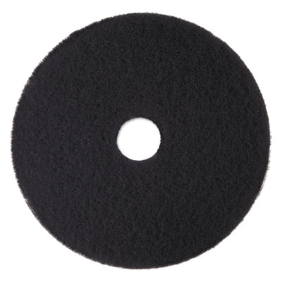 Low-Speed High Productivity Floor Pads 7300, 15" Diameter, Black, 5/Carton