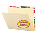 Heavyweight Manila End Tab Conversion File Folders, Straight Tabs, Letter Size, 0.75" Expansion, Manila, 100/Box