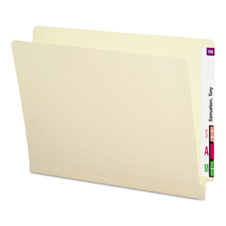Shelf-Master Heavyweight Manila End Tab Folders, Straight Tabs, Letter Size, 0.75" Expansion, Manila, 50/Box