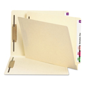 End Tab Fastener Folders with Reinforced Straight Tabs, 11-pt Manila, 2 Fasteners, Letter Size, Manila Exterior, 250/Box