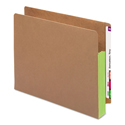 Redrope Drop-Front End Tab File Pockets, Fully Lined 6.5" High Gussets, 3.5" Expansion, Letter Size, Redrope/Green, 10/Box