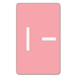 AlphaZ Color-Coded Second Letter Alphabetical Labels, I, 1 x 1.63, Pink, 10/Sheet, 10 Sheets/Pack