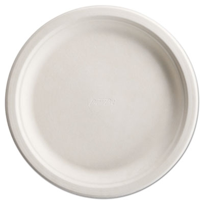 PaperPro Naturals Fiber Dinnerware, Plate, 10.5" dia, Natural, 125/Pack, 4 Packs/Carton