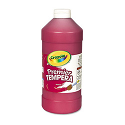 Premier Tempera Paint, Red, 16 oz Bottle