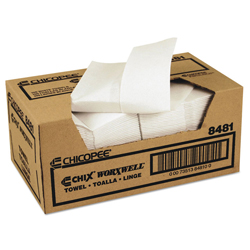 Durawipe Shop Towels, 13 x 15, Z Fold, White, 100/Carton