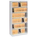 Fixed Shelf Enclosed-Format Lateral File for End-Tab Folders, 6 Legal/Letter File Shelves, Light Gray, 36" x 16.5" x 75.25"