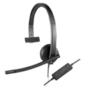 H570e Monaural Over The Head Wired Headset, Black